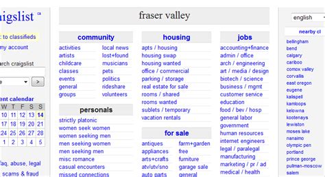 Fraser Valley is a section of the Fraser River basin. . Fraser valley craigslist